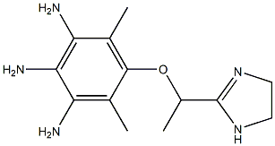 2-[1-(3,4-Diamino-2-methyl-6-methyl-5-aminophenoxy)ethyl]-2-imidazoline 구조식 이미지