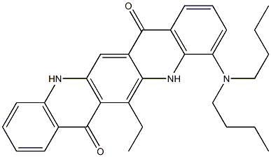 4-(Dibutylamino)-6-ethyl-5,12-dihydroquino[2,3-b]acridine-7,14-dione Structure