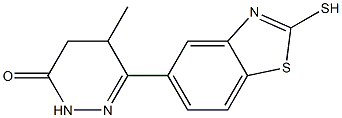 4,5-Dihydro-5-methyl-6-[2-[mercapto]benzothiazol-5-yl]pyridazin-3(2H)-one Structure