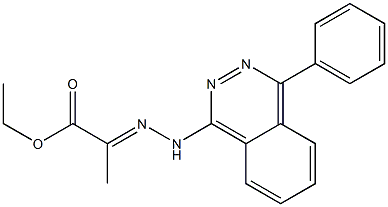 2-[2-(4-Phenylphthalazine-1-yl)hydrazono]propanoic acid ethyl ester Structure