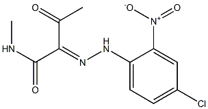 2-[2-(4-Chloro-2-nitrophenyl)hydrazono]-1-(methylamino)butane-1,3-dione Structure