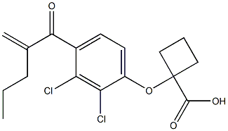 1-[2,3-Dichloro-4-(2-methylene-1-oxopentyl)phenoxy]cyclobutane-1-carboxylic acid Structure