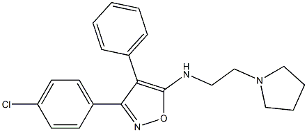 5-[N-[2-(Pyrrolidin-1-yl)ethyl]amino]-4-phenyl-3-(4-chlorophenyl)isoxazole Structure