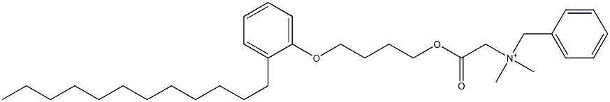 N,N-Dimethyl-N-benzyl-N-[[[4-(2-dodecylphenyloxy)butyl]oxycarbonyl]methyl]aminium 구조식 이미지