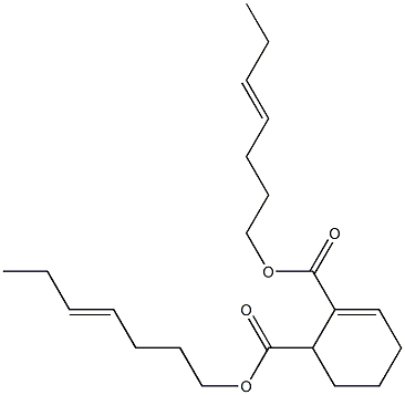 2-Cyclohexene-1,2-dicarboxylic acid bis(4-heptenyl) ester 구조식 이미지