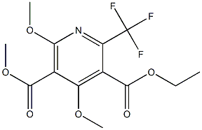 4,6-Dimethoxy-2-trifluoromethylpyridine-3,5-dicarboxylic acid 3-ethyl 5-methyl ester Structure