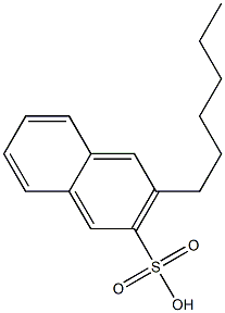 3-Hexyl-2-naphthalenesulfonic acid Structure