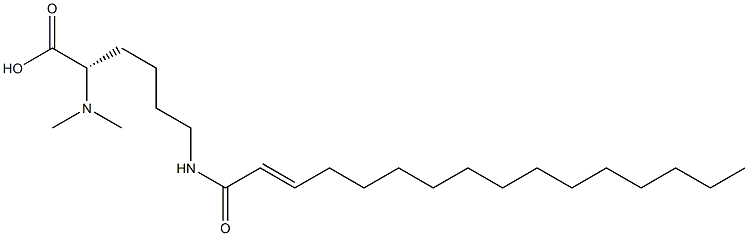 N6-(2-Hexadecenoyl)-N2,N2-dimethyllysine 구조식 이미지