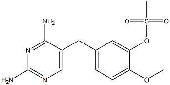 2,4-Diamino-5-[4-methoxy-3-methylsulfonyloxybenzyl]pyrimidine Structure