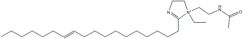 1-[2-(Acetylamino)ethyl]-1-ethyl-2-(11-octadecenyl)-2-imidazoline-1-ium 구조식 이미지