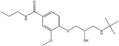 1-[4-[Propylcarbamoyl]-2-methoxyphenoxy]-3-[tert-butylamino]-2-propanol Structure