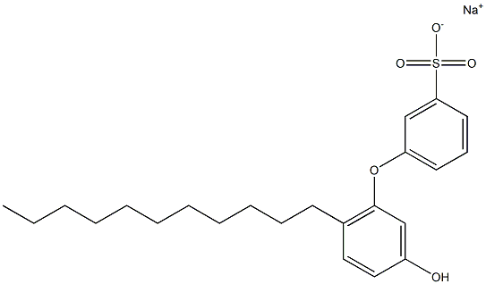 3'-Hydroxy-6'-undecyl[oxybisbenzene]-3-sulfonic acid sodium salt Structure