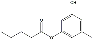 Valeric acid 3-hydroxy-5-methylphenyl ester 구조식 이미지