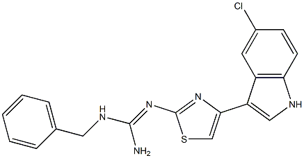 1-Benzyl-2-[4-(5-chloro-1H-indole-3-yl)-2-thiazolyl]guanidine Structure