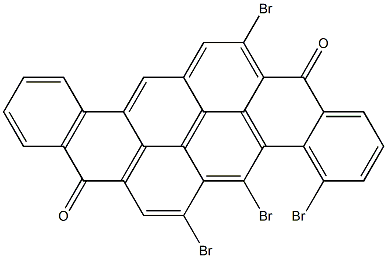 4,5,6,15-Tetrabromo-8,16-pyranthrenedione 구조식 이미지