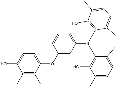 N,N-Bis(6-hydroxy-2,5-dimethylphenyl)-3-(4-hydroxy-2,3-dimethylphenoxy)benzenamine Structure