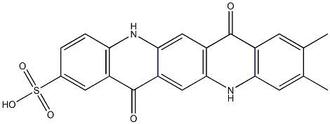 5,7,12,14-Tetrahydro-9,10-dimethyl-7,14-dioxoquino[2,3-b]acridine-2-sulfonic acid 구조식 이미지