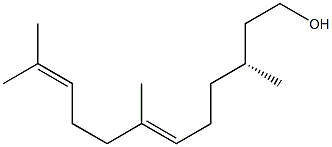 (3R,6E)-3,7,11-Trimethyl-6,10-dodecadiene-1-ol Structure