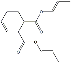 3-Cyclohexene-1,2-dicarboxylic acid bis(1-propenyl) ester 구조식 이미지