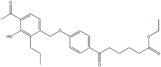 6-[4-(4-Acetyl-3-hydroxy-2-propylbenzyloxy)phenyl]-6-oxohexanoic acid ethyl ester 구조식 이미지