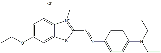 2-[p-(Diethylamino)phenylazo]-6-ethoxy-3-methylbenzothiazolium chloride Structure
