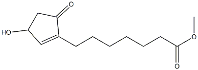 3-Hydroxy-5-oxo-1-cyclopentene-1-heptanoic acid methyl ester 구조식 이미지