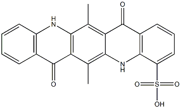 5,7,12,14-Tetrahydro-6,13-dimethyl-7,14-dioxoquino[2,3-b]acridine-4-sulfonic acid 구조식 이미지