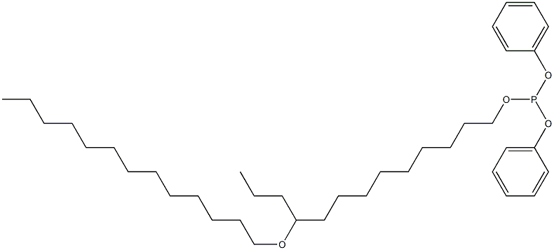 Phosphorous acid 10-(tridecyloxy)tridecyldiphenyl ester 구조식 이미지