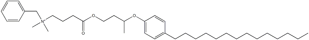 N,N-Dimethyl-N-benzyl-N-[3-[[3-(4-tetradecylphenyloxy)butyl]oxycarbonyl]propyl]aminium 구조식 이미지