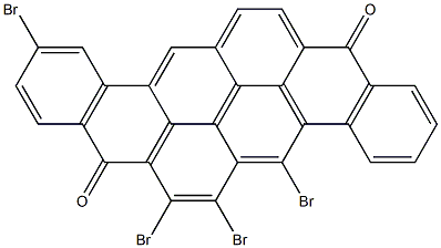 5,6,7,11-Tetrabromo-8,16-pyranthrenedione 구조식 이미지