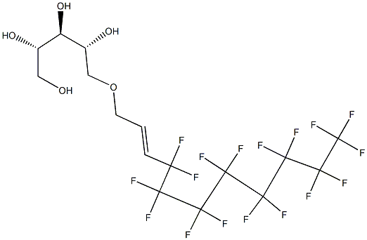 5-O-(4,4,5,5,6,6,7,7,8,8,9,9,10,10,11,11,11-Heptadecafluoro-2-undecenyl)xylitol Structure