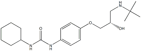 N-Cyclohexyl-N'-[4-[(S)-3-[(1,1-dimethylethyl)amino]-2-hydroxypropoxy]phenyl]urea 구조식 이미지