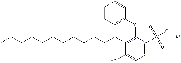 5-Hydroxy-6-dodecyl[oxybisbenzene]-2-sulfonic acid potassium salt 구조식 이미지