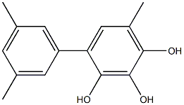 4-(3,5-Dimethylphenyl)-6-methylbenzene-1,2,3-triol Structure