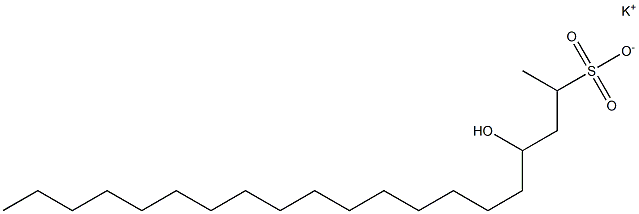 4-Hydroxyicosane-2-sulfonic acid potassium salt Structure