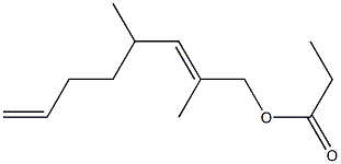 Propionic acid 2,4-dimethyl-2,7-octadienyl ester 구조식 이미지