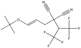 (E)-2-Cyano-2-[1-(trifluoromethyl)-2,2,2-trifluoroethyl]-5-tert-butoxy-4-pentenenitrile Structure