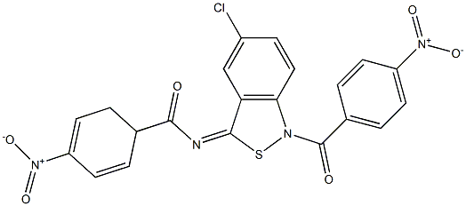 5-Chloro-1-(p-nitrobenzoyl)-3(1H)-(p-nitrobenzoyl)imino-2,1-benzisothiazole 구조식 이미지