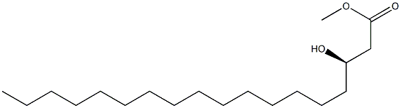 [R,(-)]-3-Hydroxystearic acid methyl ester 구조식 이미지