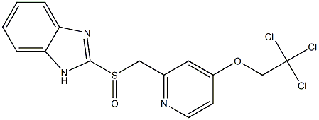 2-[[[4-(2,2,2-Trichloroethoxy)pyridin-2-yl]methyl]sulfinyl]-1H-benzimidazole 구조식 이미지
