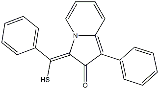 1-Phenyl-3-[mercapto(phenyl)methylene]indolizin-2(3H)-one 구조식 이미지