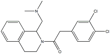 1,2,3,4-Tetrahydro-2-[(3,4-dichlorophenyl)acetyl]-1-[dimethylaminomethyl]isoquinoline 구조식 이미지