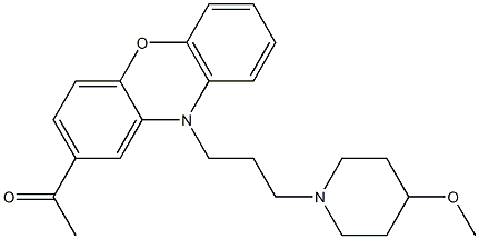 1-[10-[3-(4-Methoxypiperidino)propyl]-10H-phenoxazin-2-yl]ethanone 구조식 이미지