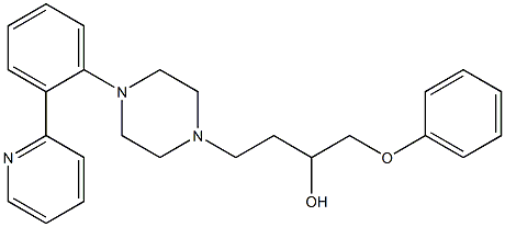 1-(Phenoxy)-4-[4-[2-(2-pyridinyl)phenyl]-1-piperazinyl]-2-butanol 구조식 이미지