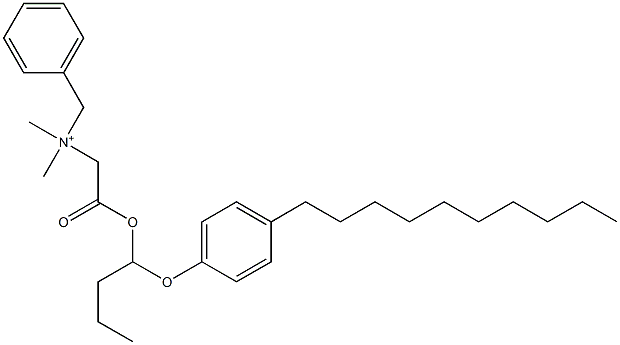 N,N-Dimethyl-N-benzyl-N-[[[1-(4-decylphenyloxy)butyl]oxycarbonyl]methyl]aminium Structure