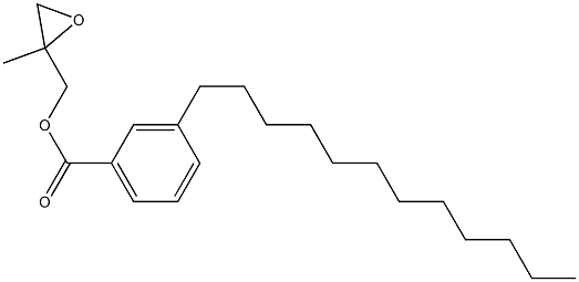 3-Dodecylbenzoic acid 2-methylglycidyl ester Structure