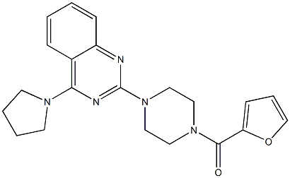 2-[4-(2-Furanylcarbonyl)-1-piperazinyl]-4-(1-pyrrolidinyl)quinazoline Structure