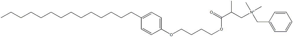 N,N-Dimethyl-N-benzyl-N-[2-[[4-(4-tetradecylphenyloxy)butyl]oxycarbonyl]propyl]aminium Structure