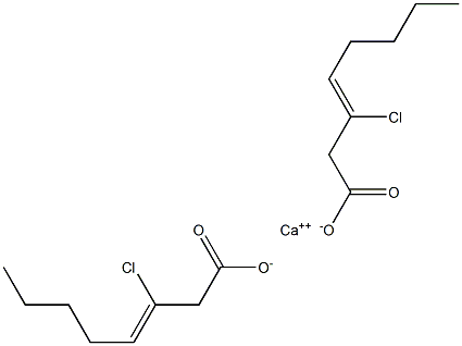 Bis(3-chloro-3-octenoic acid)calcium salt Structure