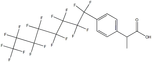 2-[4-(Heptadecafluorooctyl)phenyl]propanoic acid 구조식 이미지